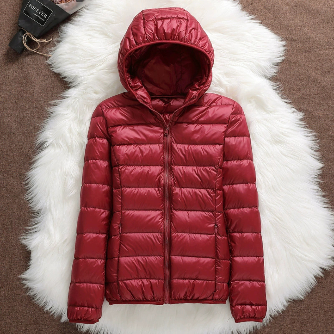 Metta Transitional Padded Jacket | Dark Red