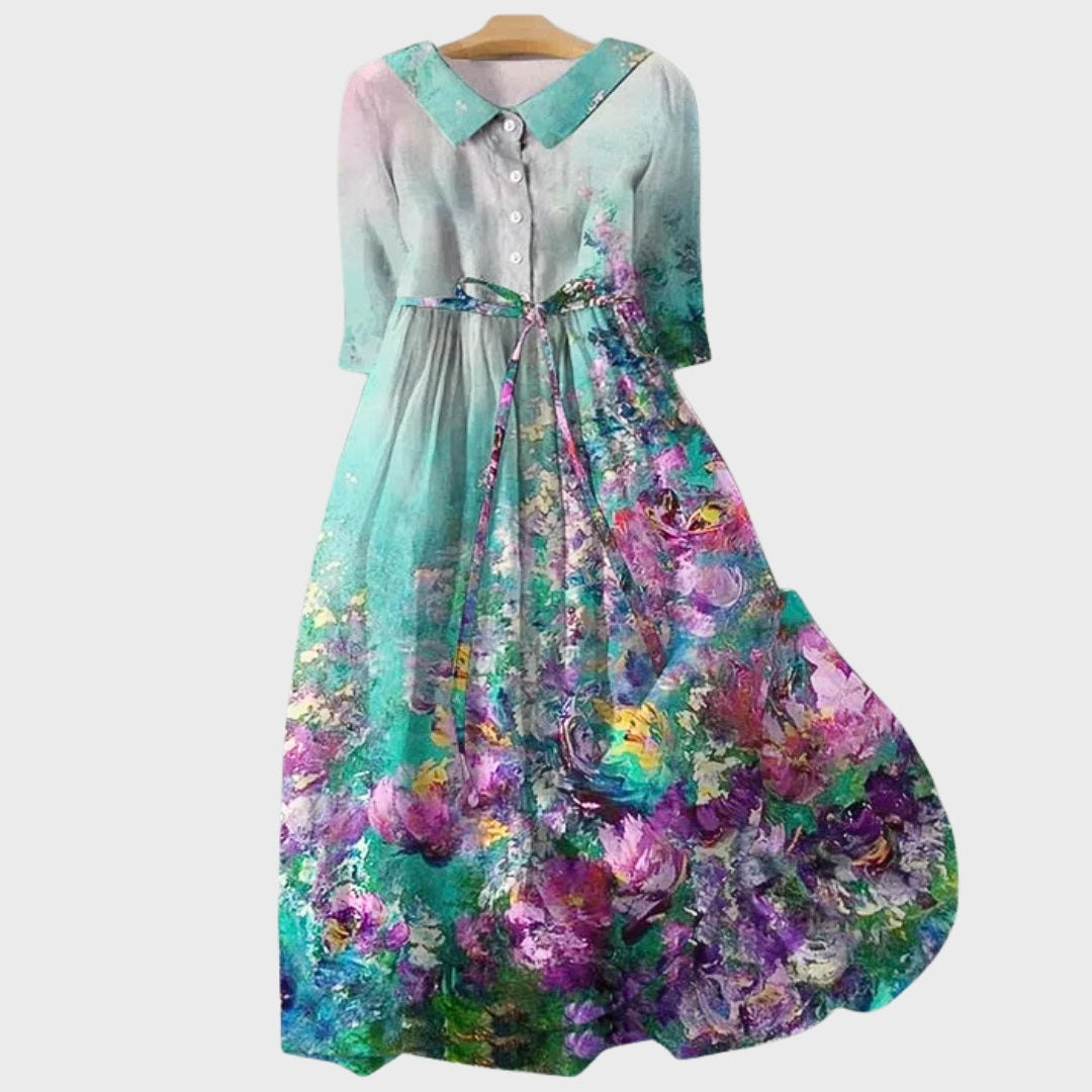 Aveline | Elegant Short Sleeve Dress