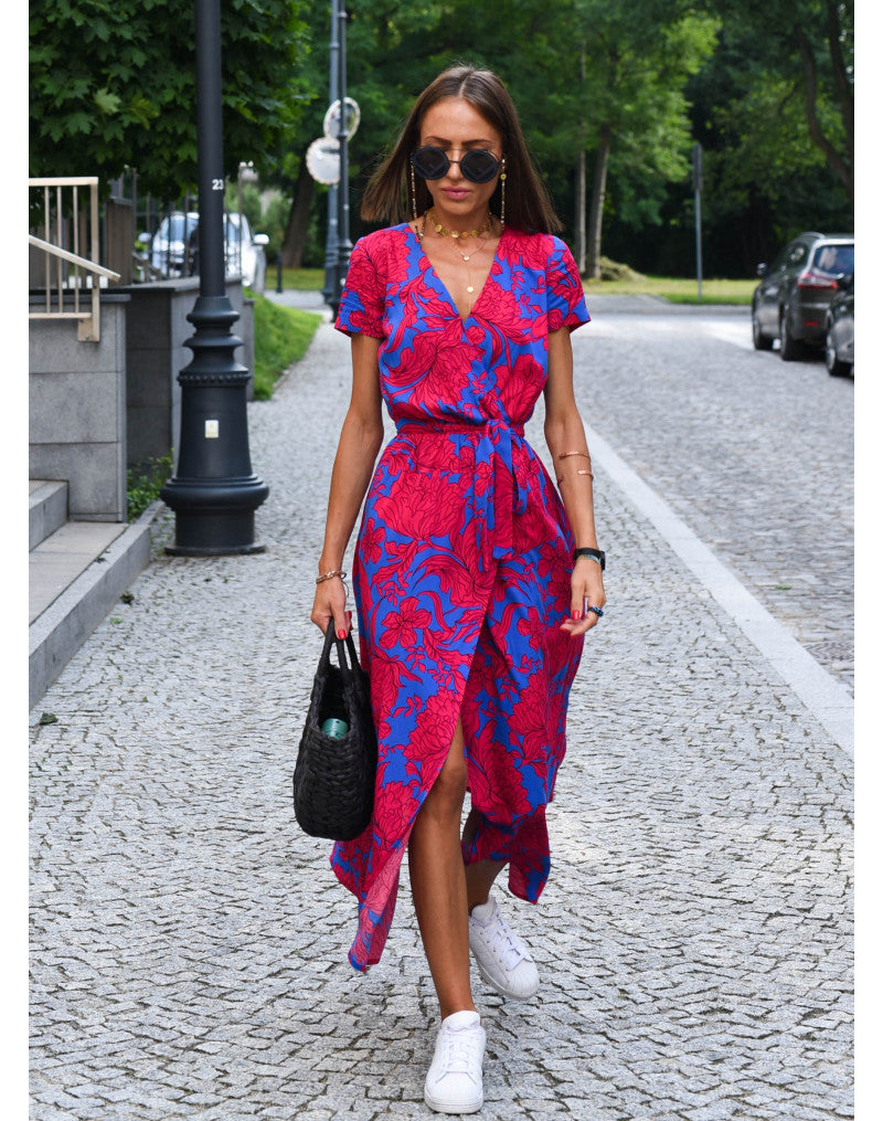 Mirielle | Floral Wrap Midi Dress