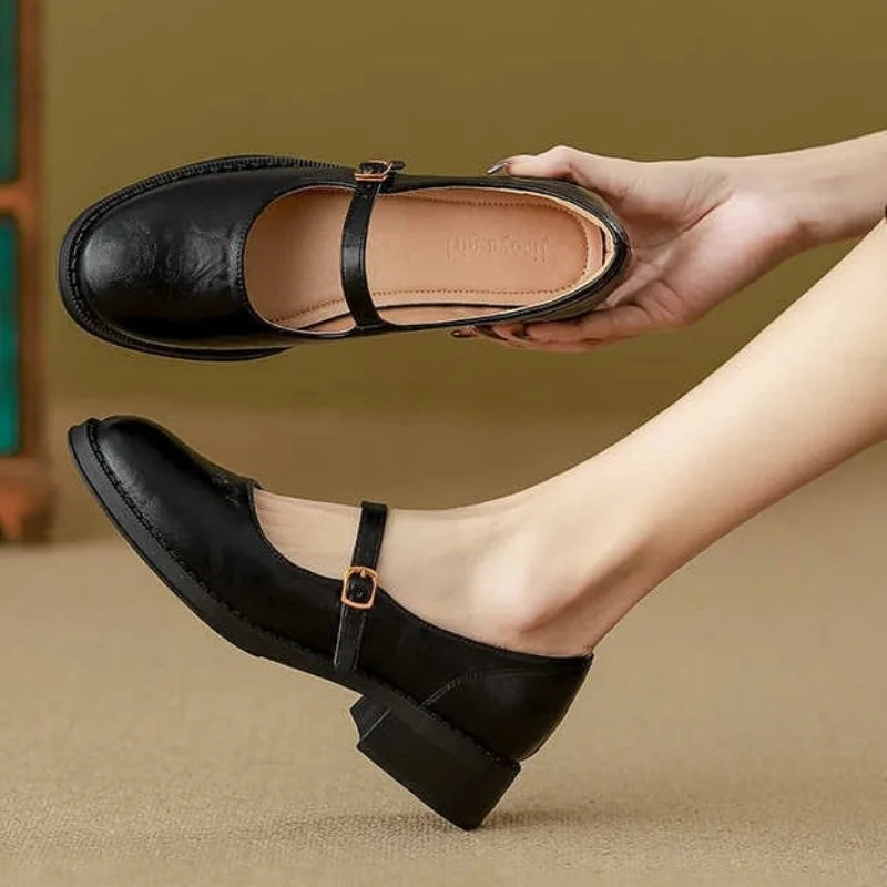 Dorvanna | Timeless Comfort Mary Janes in Soft Leather