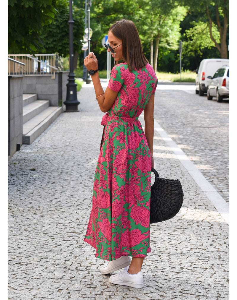 Mirielle | Floral Wrap Midi Dress