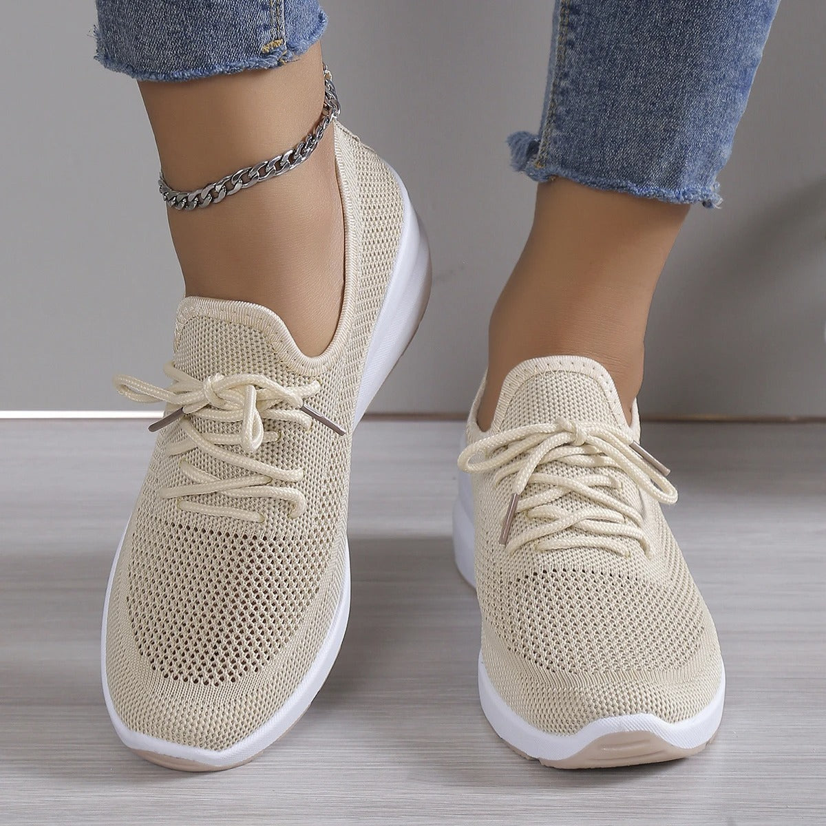 Fiore | Breathable Knit Trainers