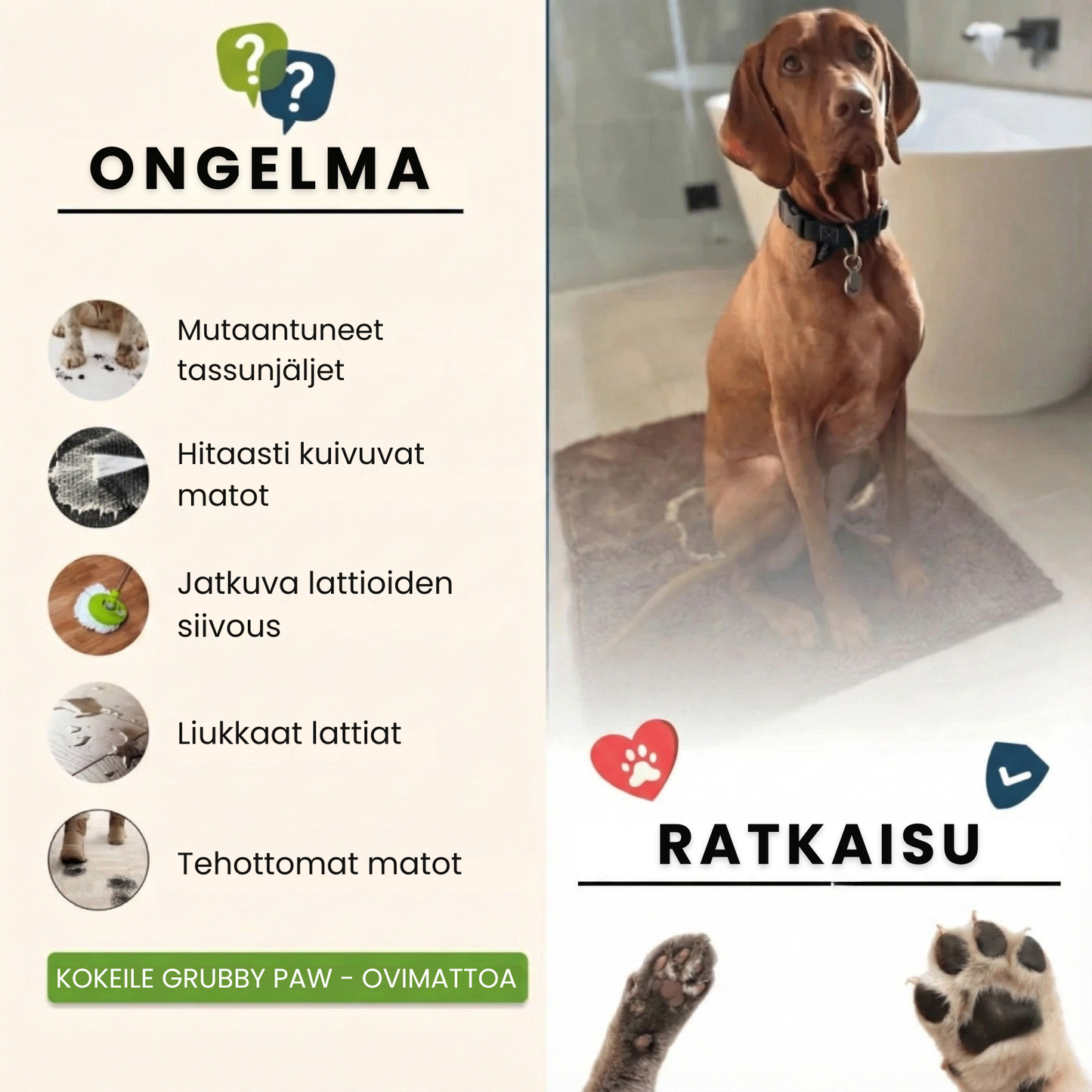 Kirsio | Koirille tarkoitettu ovimatto