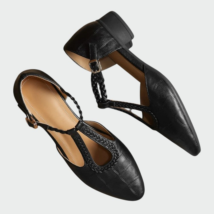 Clara | Pointed T-Bar Mary Jane Shoes