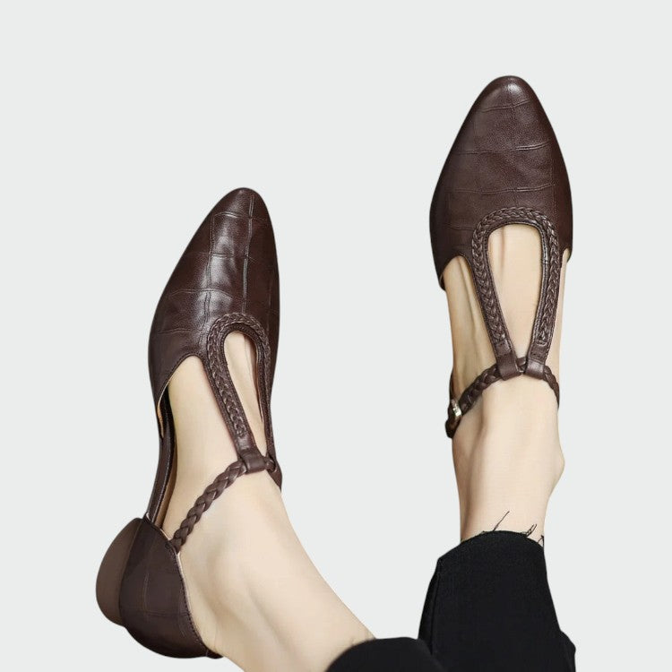 Clara | Pointed T-Bar Mary Jane Shoes