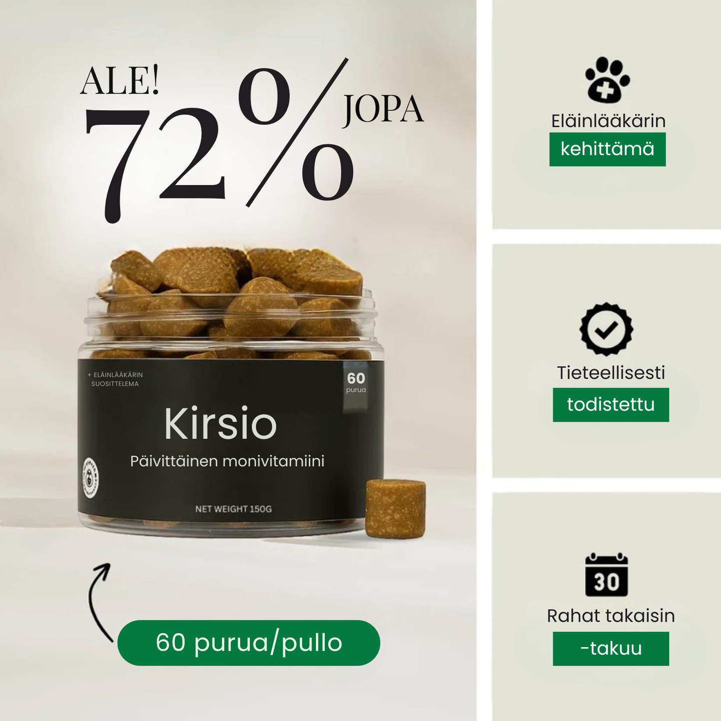 Kirsio – päivittäiset monivitamiinipurut