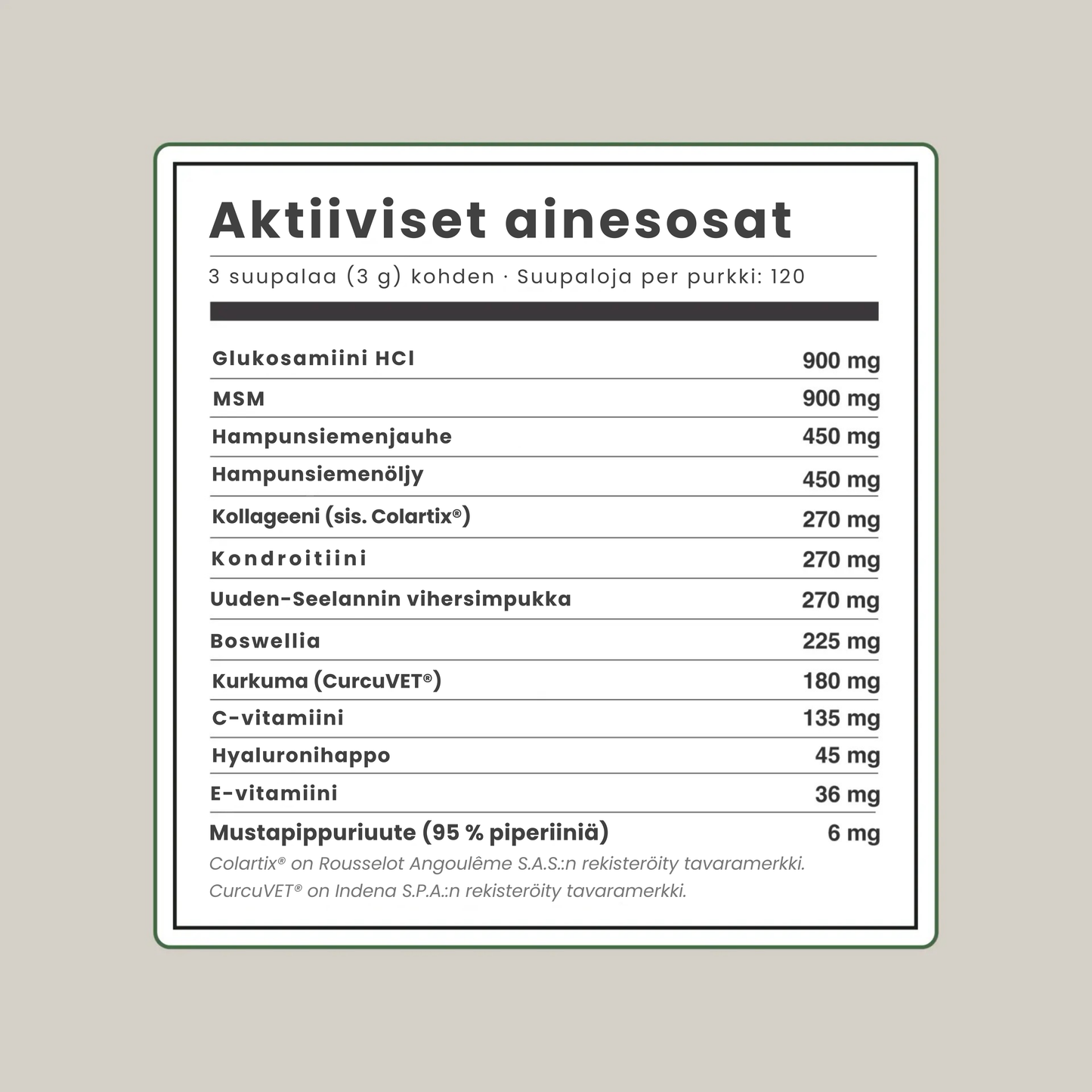 Kirsio I täydentää niveliä.