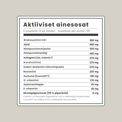 Kirsio I täydentää niveliä.