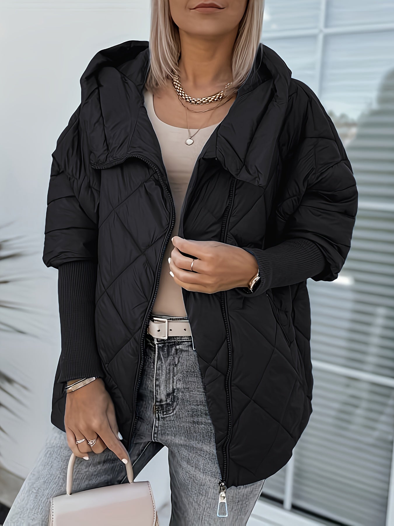 Fenella | Quilted Hooded Jacket with Zip
