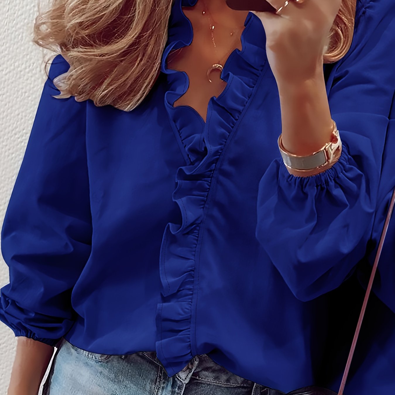 Anastasia | Ruffled V-Neck Blouse