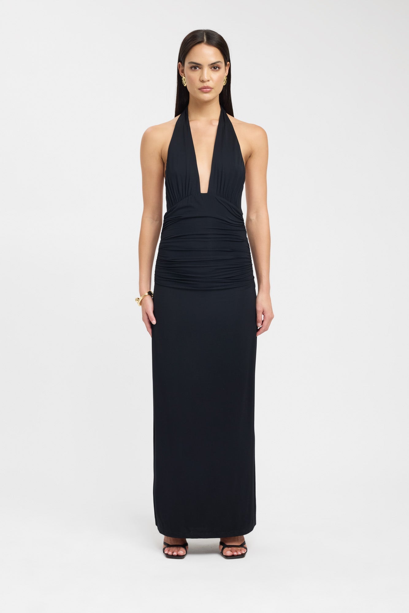 Alora | Sophisticated Halter Maxi Dress