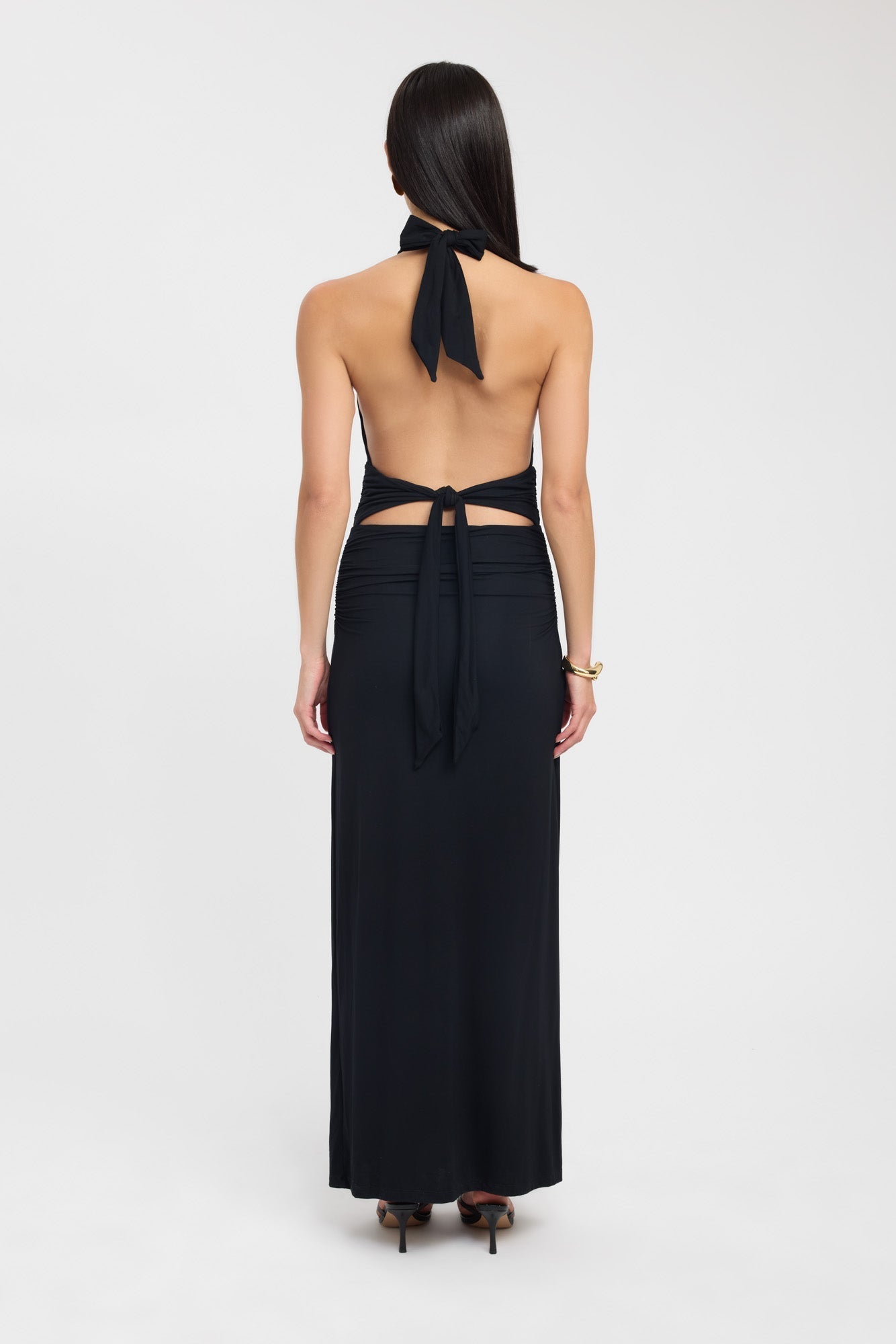 Alora | Sophisticated Halter Maxi Dress