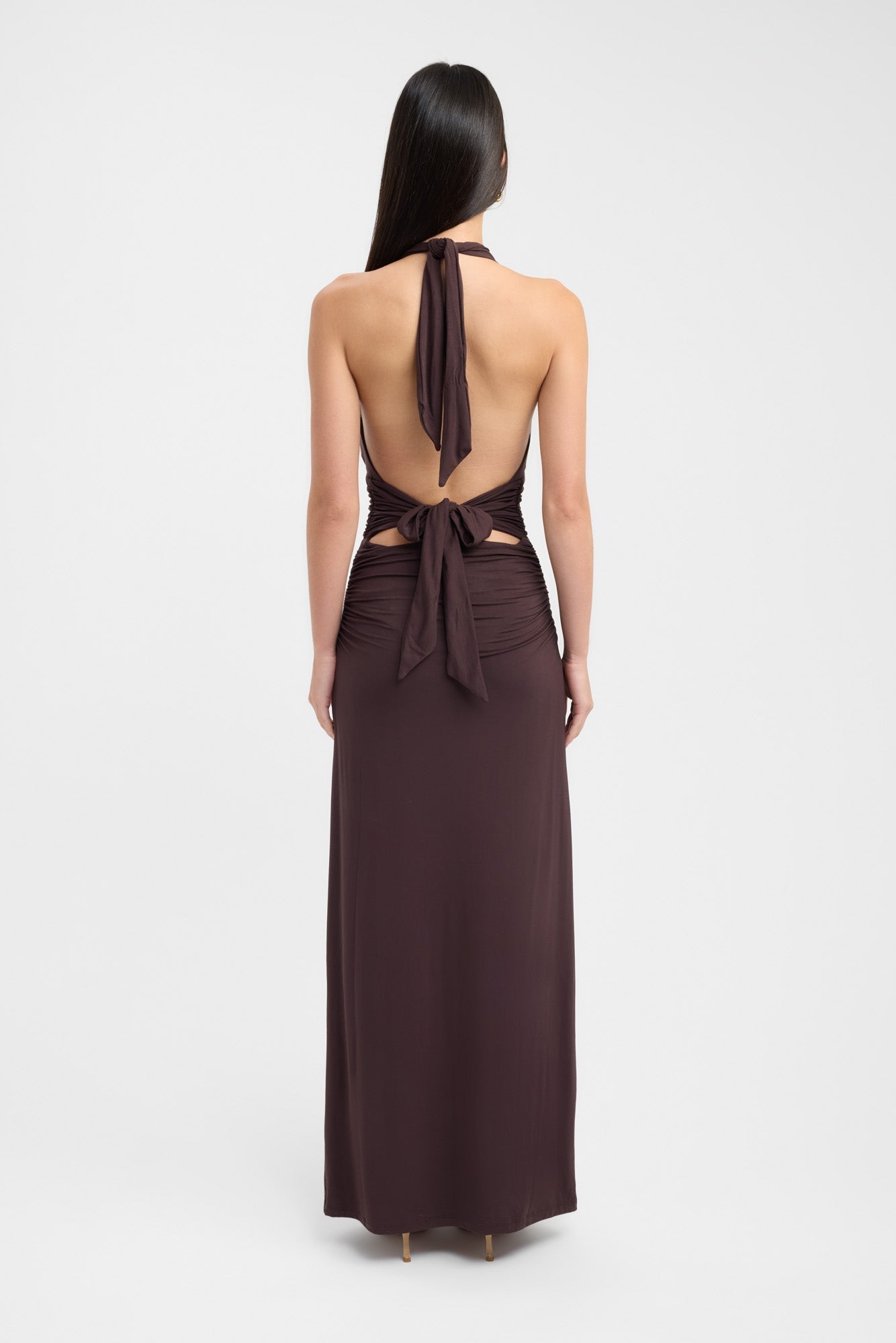 Alora | Sophisticated Halter Maxi Dress