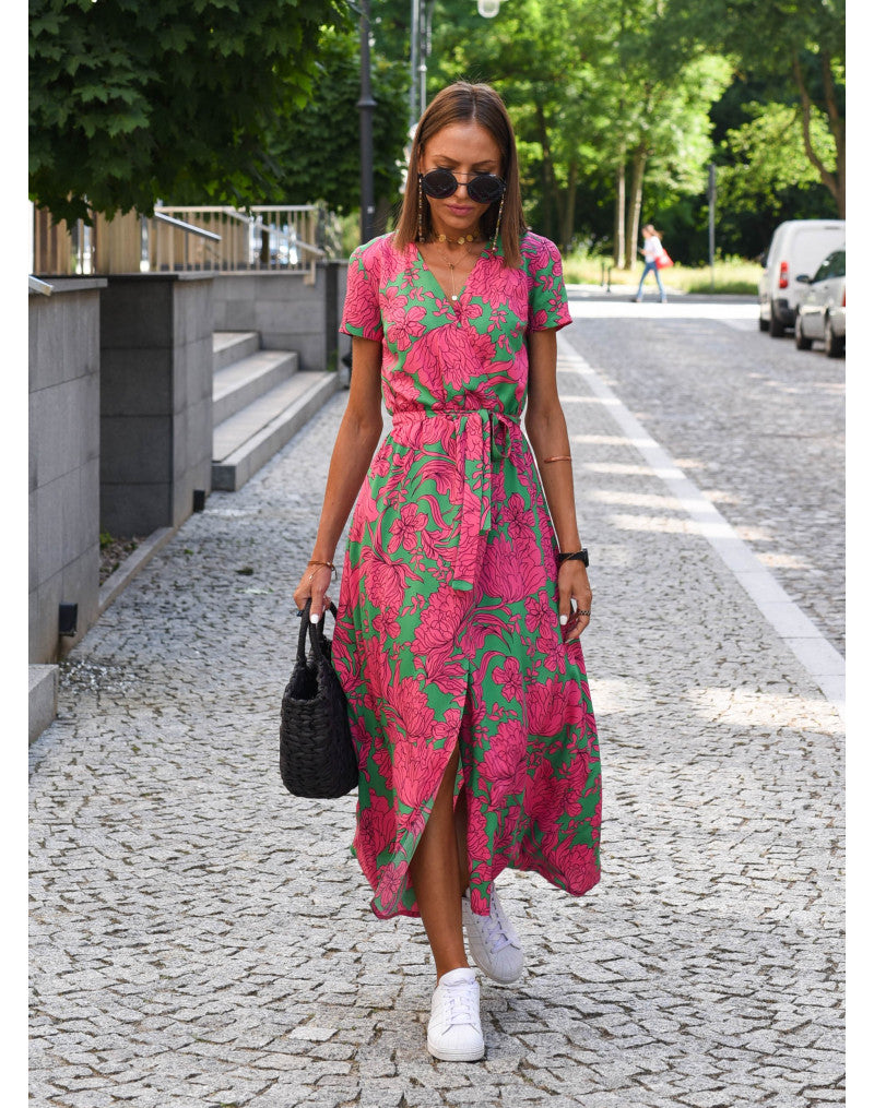 Mirielle | Floral Wrap Midi Dress